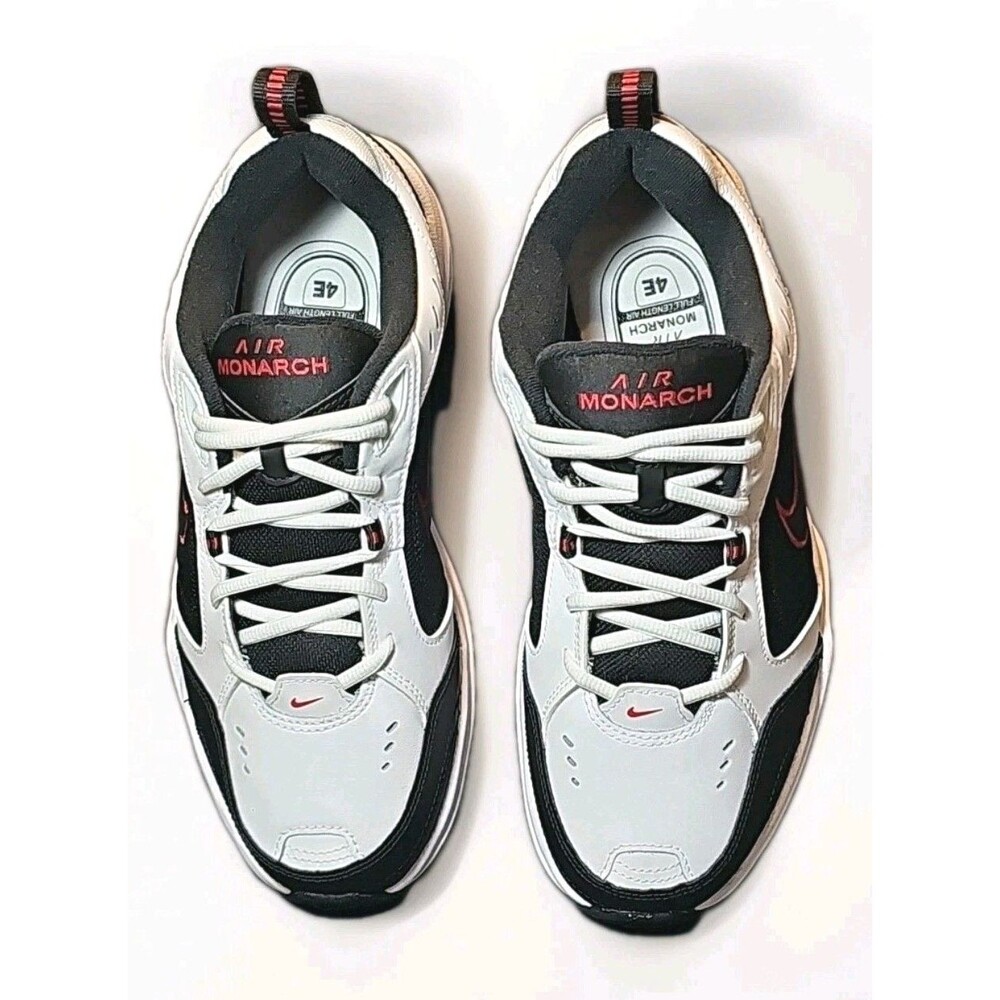 NIB Nike Air Monarch 4 IV Men's Workout Running Shoes Black/White Size 9.5 4E